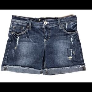 WALLFLOWER Cuffed Distressed Shorts Sz 9